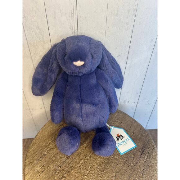 Jellycat Bashful Bunny Set of 4 Christmas Saffyre Allium Redcurrant Teal NEW - Picture 7 of 7